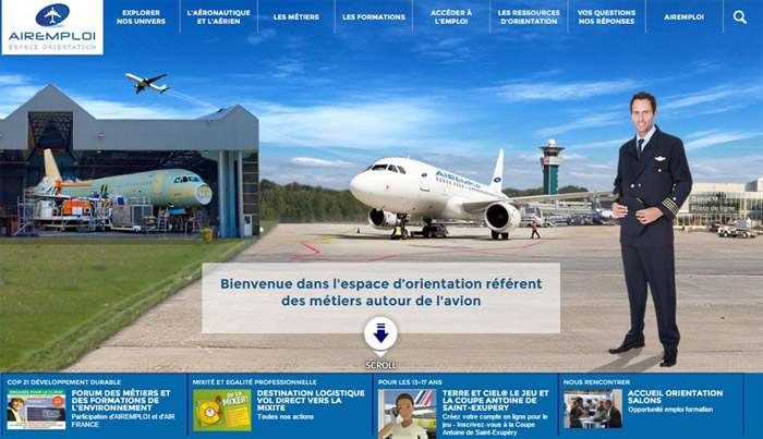 airemploi.org le site des métiers du transport aérien et de l'industrie aéronautique